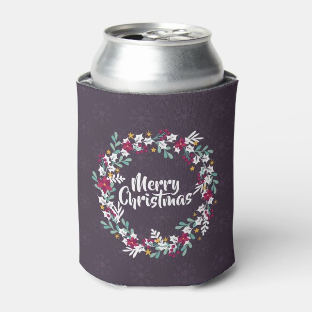 Einfaches Weihnachtsfest Lila | Can Cooler Dosenkühler (Kanne Vorderseite)