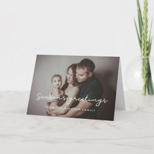 Einfaches Weihnachtsfoto Feiertagskarte