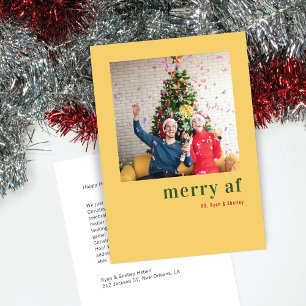 Einfaches Weihnachtsfoto   Frohe Af  Feiertagskarte