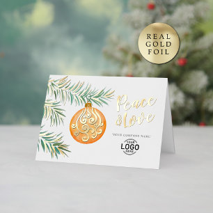 Einfaches Weihnachtslogo Orange Dekor Geschäft