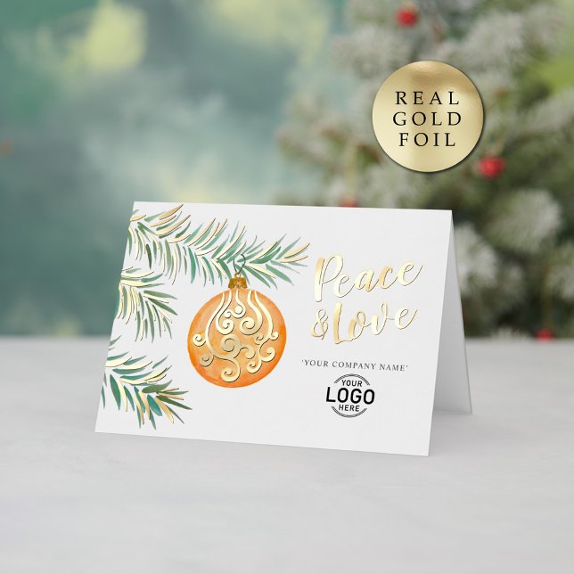 Einfaches Weihnachtslogo Orange Dekor Geschäft (Von Creator hochgeladen)