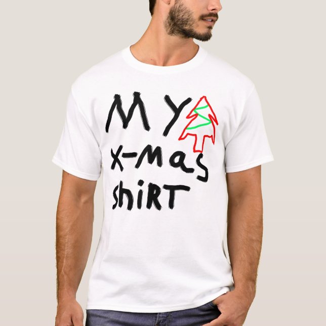 Einfaches WeihnachtsShirt T-Shirt (Vorderseite)