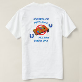 Einfaches weißes All-Day-Horseshoes-T-Shirt T-Shirt