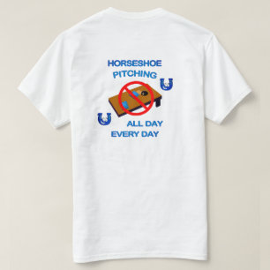 Einfaches weißes All-Day-Horseshoes-T-Shirt T-Shirt
