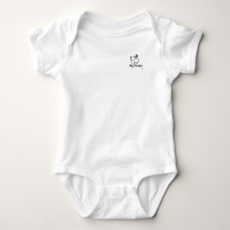 Einfaches weißes B3lly-T-Shirt Baby Strampler