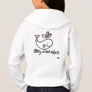 Einfaches weißes B3lly-T-Shirt Hoodie