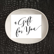 Einfaches weißes handgeschriebenes Skriptgeschenk