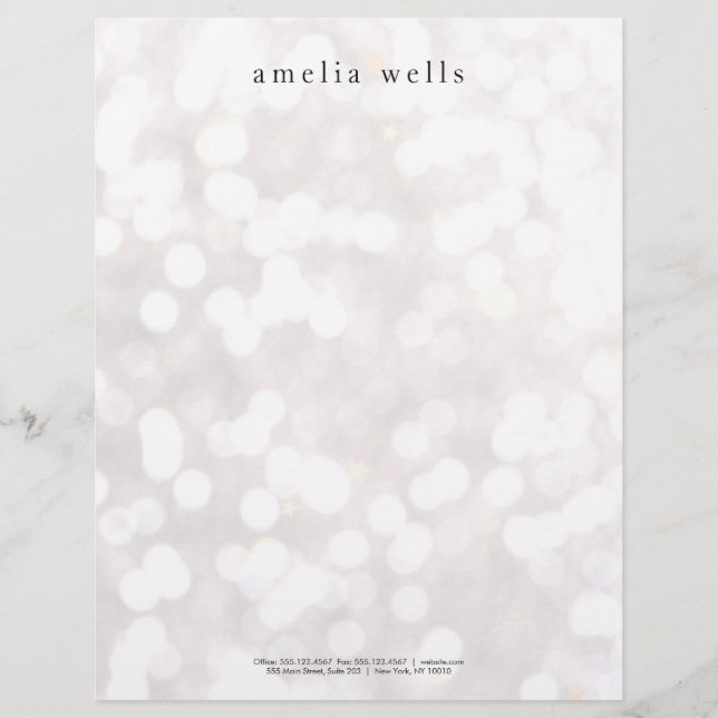 Einfaches weißes kreatives berufliches modernes briefbogen (Vorderseite)