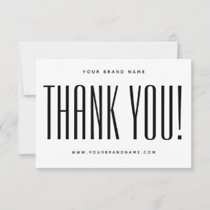 Einfaches weißes minimalistisches Geschäft Dankesc Dankeskarte