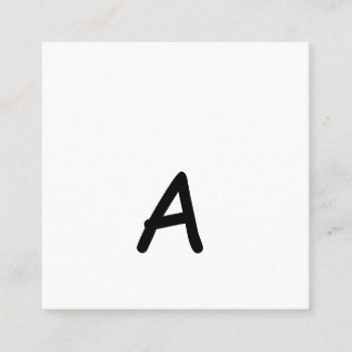 einfaches weißes modernes minimalistisches Monogra Quadratische Visitenkarte