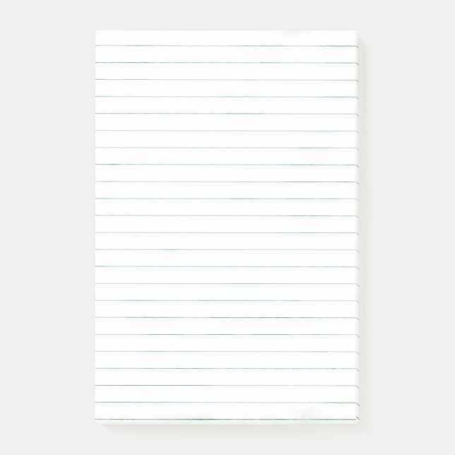 Einfaches weißes Papier mit Linien Post-it Klebezettel (Vorderseite)