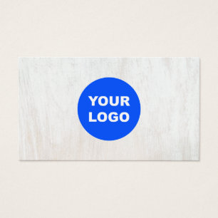 Einfaches Weißholz mit dem Logo