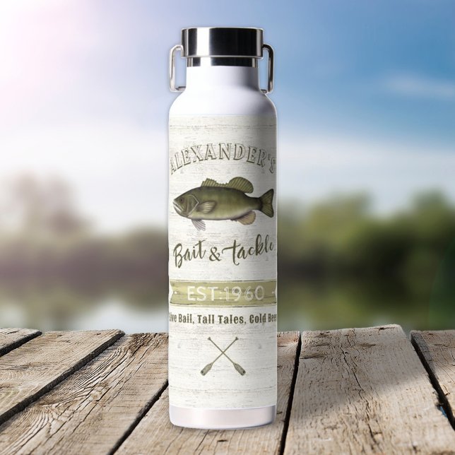 Einfaches Whimsical Fun Fischen Fisherman Bait Trinkflasche (Von Creator hochgeladen)