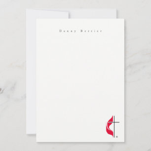 Einfaches White-Logo-Kreuz Mitteilungskarte