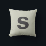 Einfaches Whitesage für benutzerdefinierte Monogra Kissen<br><div class="desc">Einfaches Whitesage für benutzerdefinierte Monogramm</div>
