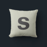 Einfaches Whitesage für benutzerdefinierte Monogra Kissen<br><div class="desc">Einfaches Whitesage für benutzerdefinierte Monogramm</div>