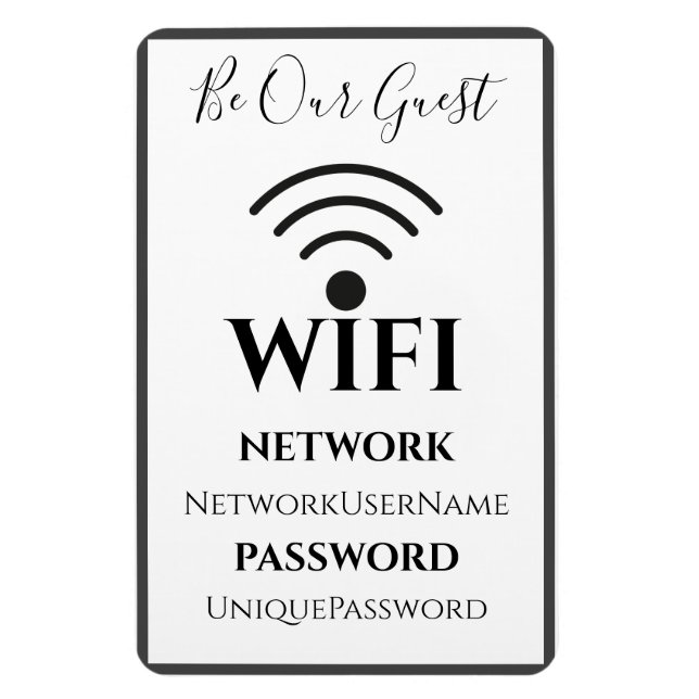 Einfaches WiFi-Schild Magnet (Vertikal)