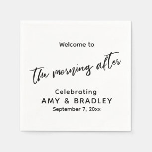 Einfaches Willkommen bei The Morning After Handsch Serviette
