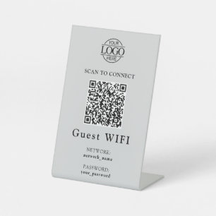 Einfaches WLAN-Passwort & Netzwerk   Geschäft- QR- Sockelschild