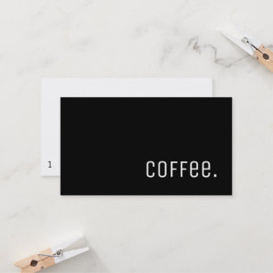 Einfaches Wort-dunkle Loyalitäts-Kaffee-Lochkarte Treuekarte