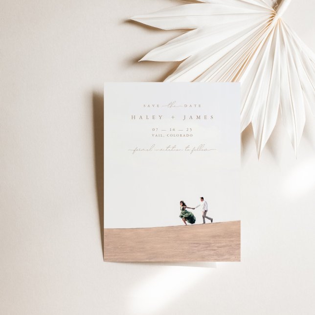 Einfaches zartes Foto Save the Date (Von Creator hochgeladen)