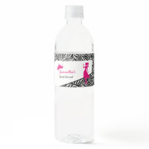 Einfaches Zebra mit rosa Details Brautparty