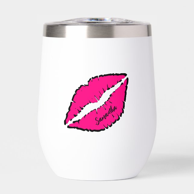 Einfaches Zebra mit rosa Lippen Personalisiert (Vorderseite)