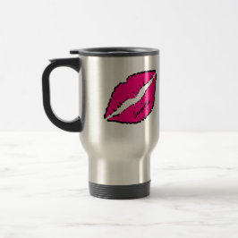 Einfaches Zebra mit rosa Lippen Personalisiert Reisebecher