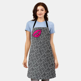 Einfaches Zebra mit rosa Lippen Personalisiert Schürze