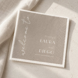 einfaches Zeichen für neutrale Hochzeiten Serviette