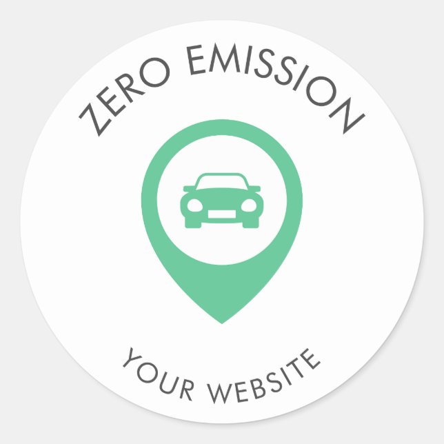 Einfaches Zeichen ohne Emission Runder Aufkleber (Vorderseite)