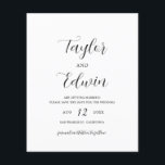 Einfaches zeitgenössisches Budget für Hochzeiten s<br><div class="desc">Zeitgenössische Schwarz-Weiß-Hochzeit speichern Das Datum mit einem einfachen und minimalistischen Layout mit Ihren Namen in einem eleganten Kalligraphie-Skript und Ihre Hochzeitsdetails unten in einem modernen Format. Eine Nicht-Foto-Option für ein Paar,  das Save the Date ohne Bilder will.</div>