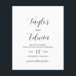 Einfaches zeitgenössisches Budget für Hochzeiten s<br><div class="desc">Zeitgenössische Schwarz-Weiß-Hochzeit speichern Das Datum mit einem einfachen und minimalistischen Layout mit Ihren Namen in einem eleganten Kalligraphie-Skript und Ihre Hochzeitsdetails unten in einem modernen Format. Eine Nicht-Foto-Option für ein Paar,  das Save the Date ohne Bilder will.</div>