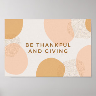 Einfaches Zitat von Brown und Peach Poster