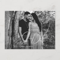 Einfaches Zwei-B/W-Foto Save the Date