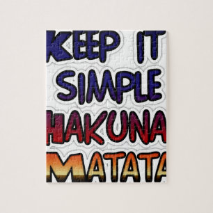 Einfachheit bewahren Hakuna Matata Kunstdruck Puzzle