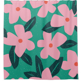 Einfachheit der Blumen: Abstrakte Schönheit Duschvorhang