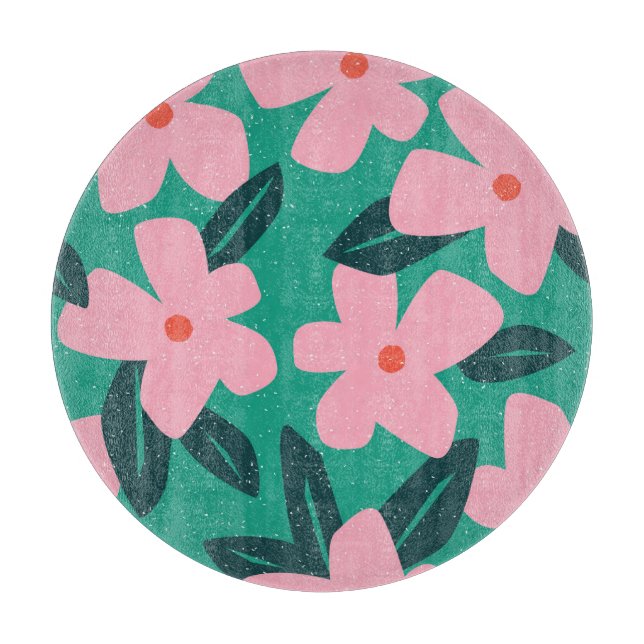 Einfachheit der Blumen: Abstrakte Schönheit Schneidebrett (Vorderseite)