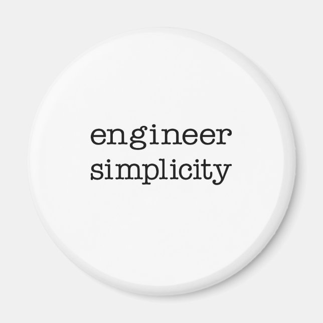Einfachheit des Ingenieurs Magnet (Vorne)