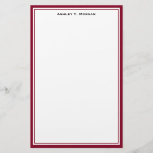 Einfachheit DIY Frame Weißes Personalisiertes Burg Briefpapier