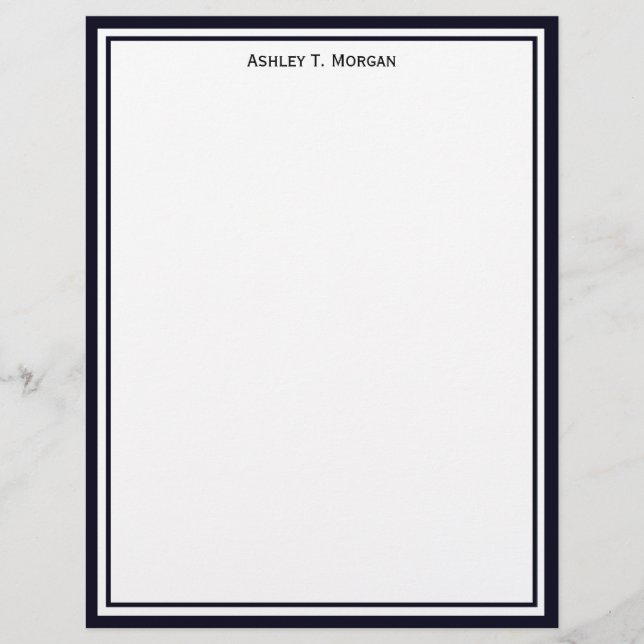 Einfachheit dunkelblau / weiß Personalisiert SV (Vorderseite)