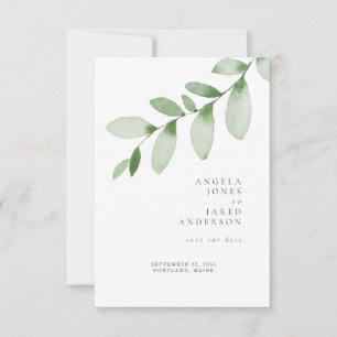 Einfachheit & Foliage Hochzeit Rettete unser Datum Save The Date