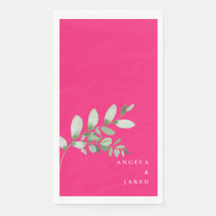 Einfachheit & Foliage Hochzeitsglanz in leuchtende Serviette