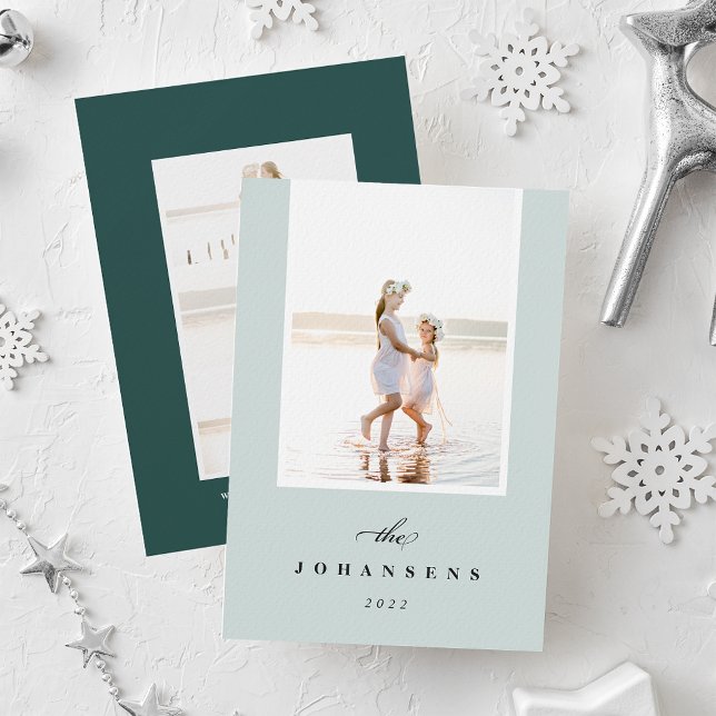 Einfachheit | Fotokarte für den Urlaub Feiertagskarte (Von Creator hochgeladen)