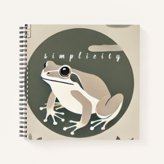 Einfachheit Frosch Notizbuch