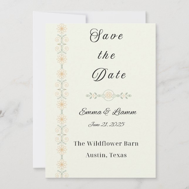 Einfachheit Herz Save-the-Date  Einladung (Vorderseite)