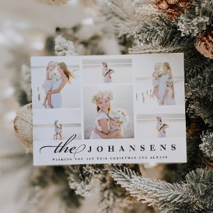 Einfachheit   Holiday Foto Collage Card Feiertagskarte