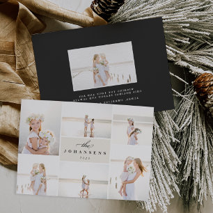 Einfachheit   Holiday Foto Collage Card Feiertagskarte