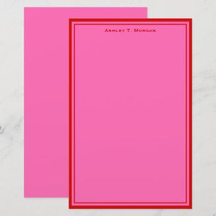 Einfachheit in den Bereichen Rahmen & BG, Hot-Pink Briefpapier