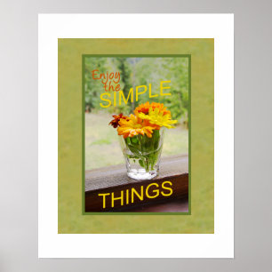 Einfachheit Inspiration schneiden dunkle Blume in Poster